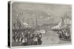 The War, Arrival of the Emperor Napoleon at the Port of Genoa-Richard Principal Leitch-Stretched Canvas