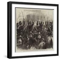 The War, Bavarian Light Dragoons Passing the Head-Quarters of the Crown Prince of Prussia at Ligny-Arthur Hopkins-Framed Premium Giclee Print