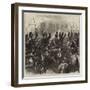 The War, Bavarian Light Dragoons Passing the Head-Quarters of the Crown Prince of Prussia at Ligny-Arthur Hopkins-Framed Giclee Print