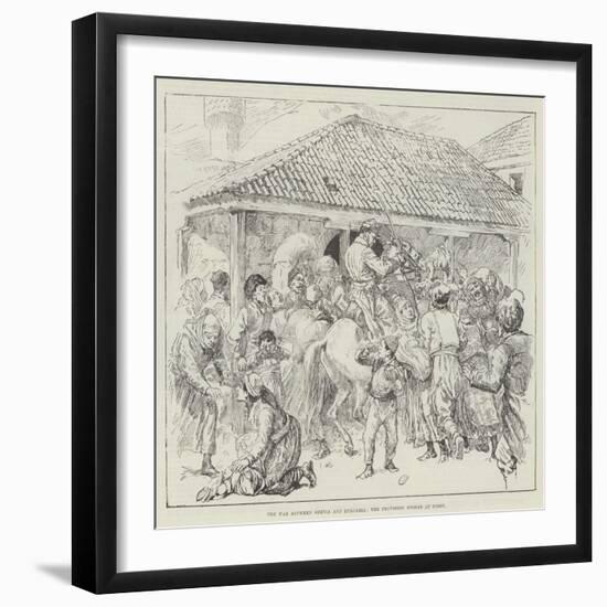 The War Between Servia and Bulgaria, the Provision Stores at Pirot-null-Framed Giclee Print