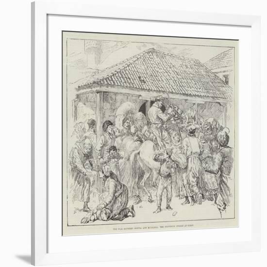 The War Between Servia and Bulgaria, the Provision Stores at Pirot-null-Framed Giclee Print