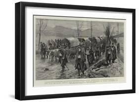 The War Between Servia and Bulgaria, the Servian Retreat on Nisch, 26 November-Frederic Villiers-Framed Giclee Print