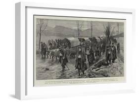 The War Between Servia and Bulgaria, the Servian Retreat on Nisch, 26 November-Frederic Villiers-Framed Giclee Print