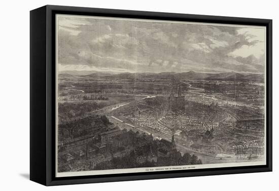 The War, Bird's-Eye View of Strasbourg from the West-null-Framed Stretched Canvas