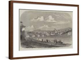 The War, Bridge over the River Po, at Turin-null-Framed Giclee Print