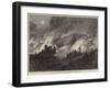 The War, Burning Houses to Clear Space before Fort Bicetre, Paris-null-Framed Giclee Print