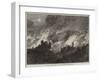 The War, Burning Houses to Clear Space before Fort Bicetre, Paris-null-Framed Giclee Print