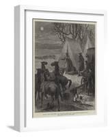 The War, Camp of the Times' and Illustrated London News' Correspondents Attacked by Wolves-null-Framed Giclee Print