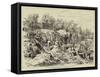 The War, Constructing a Russian Battery on the Banks of the Danube, at Oltenitza-null-Framed Stretched Canvas
