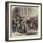 The War, Defence of Paris, a Council of War on the Boulevards-null-Framed Giclee Print