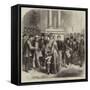 The War, Defence of Paris, a Council of War on the Boulevards-null-Framed Stretched Canvas