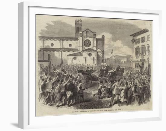 The War, Departure of the King of Italy from Florence-null-Framed Giclee Print