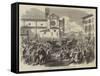 The War, Departure of the King of Italy from Florence-null-Framed Stretched Canvas