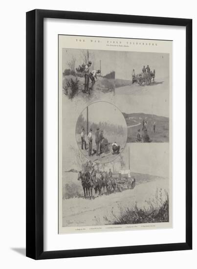 The War, Field Telegraphy-Joseph Holland Tringham-Framed Giclee Print