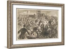 The War for the Union, 1862 - a Bayonet Charge, Published in "Harper's Weekly," July 12, 1862-Winslow Homer-Framed Giclee Print