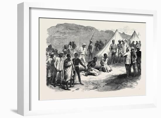 The War in Abyssinia: Trial of Two Natives for Stealing Commissariat Stores 1868-null-Framed Giclee Print