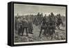 The War in Afghanistan, Battery of Horse Artillery and Detachment of the 66th Regiment on the March-Richard Caton Woodville II-Framed Stretched Canvas