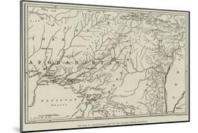 The War in Afghanistan, Map of the Country Round Candahar-null-Mounted Giclee Print