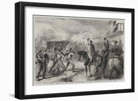 The War in America, Bringing in the Federal Wounded after the Skirmish at Lewinsville Virginia-null-Framed Giclee Print