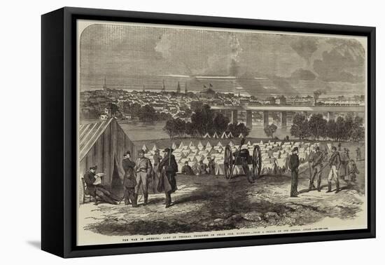 The War in America, Camp of Federal Prisoners on Belle Isle, Richmond-null-Framed Stretched Canvas