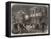 The War in America, the Federals Shelling the City of Charleston, Shell Bursting in the Streets-null-Framed Stretched Canvas