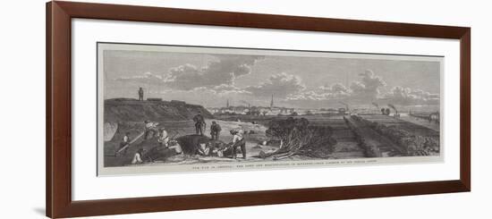 The War in America, the Town and Fortifications of Savannah-null-Framed Premium Giclee Print