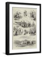 The War in Asia, Sketches in the Camp of Mouktar Pasha-null-Framed Giclee Print