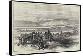 The War in Asia, the Army of Mustapha Pasha Crossing a Bridge of Bullock-Waggons-null-Framed Stretched Canvas