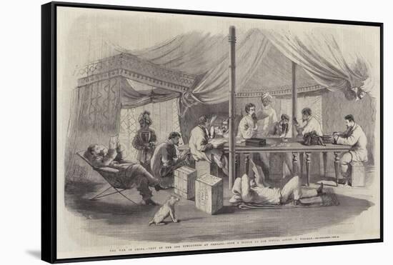 The War in China, Tent of the 15th Punjaubees at Pehtang-Charles Wirgman-Framed Stretched Canvas