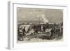 The War in Denmark, Prussian Battery at Gaasberg Point, Opposite the Forts of Duppel-null-Framed Giclee Print