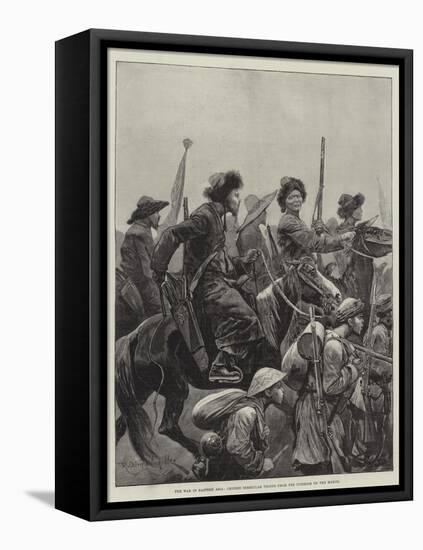 The War in Eastern Asia, Chinese Irregular Troops from the Interior on the March-Richard Caton Woodville II-Framed Stretched Canvas