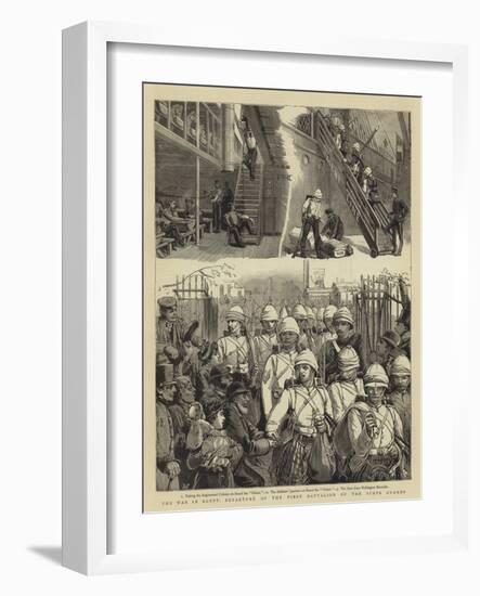 The War in Egypt, Departure of the First Battalion of the Scots Guards-null-Framed Giclee Print