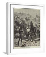 The War in Egypt, Dragging at Forty-Pounder into Position at Ramleh-William Heysham Overend-Framed Giclee Print