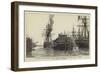 The War in Egypt, Engines from Alexandria Passing Up the Suez Canal to Ismailia-Charles William Wyllie-Framed Giclee Print