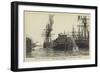 The War in Egypt, Engines from Alexandria Passing Up the Suez Canal to Ismailia-Charles William Wyllie-Framed Giclee Print