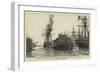 The War in Egypt, Engines from Alexandria Passing Up the Suez Canal to Ismailia-Charles William Wyllie-Framed Giclee Print