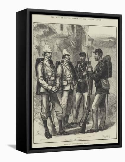 The War in Egypt, English and American Marines in Alexandria-null-Framed Stretched Canvas