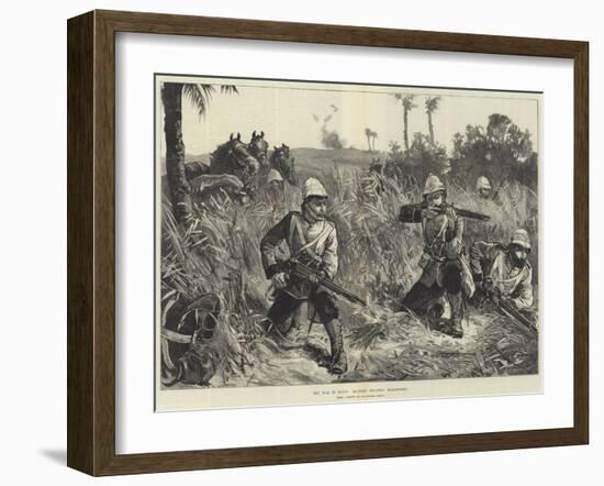 The War in Egypt, Mounted Infantry Skirmishing-William Heysham Overend-Framed Giclee Print