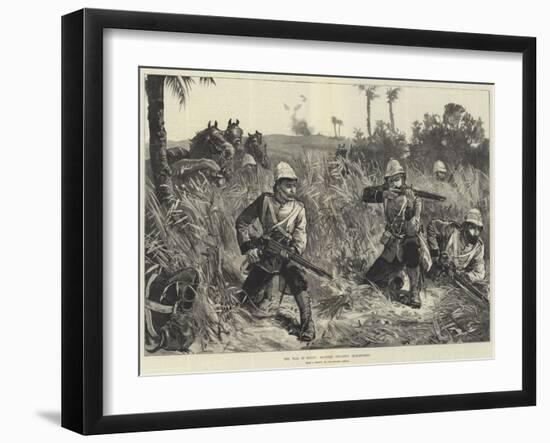 The War in Egypt, Mounted Infantry Skirmishing-William Heysham Overend-Framed Giclee Print