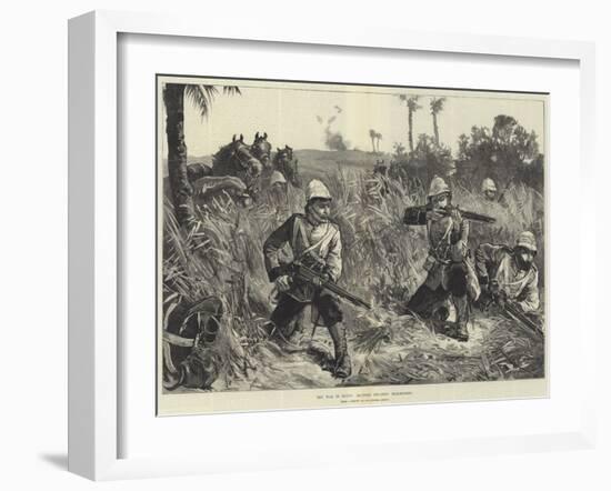 The War in Egypt, Mounted Infantry Skirmishing-William Heysham Overend-Framed Giclee Print