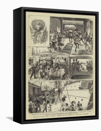 The War in Egypt, Notes at Bombay, Preparing for the Departure of the Indian Contingent-William Ralston-Framed Stretched Canvas