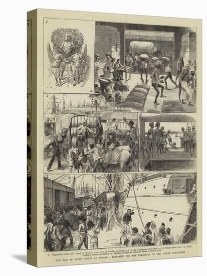 The War in Egypt, Notes at Bombay, Preparing for the Departure of the Indian Contingent-William Ralston-Stretched Canvas