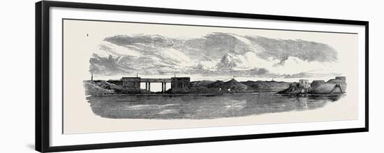 The War in Egypt: the Aboukir Forts; Railway Bridge on the Alexandria and Rosetta Line-null-Framed Premium Giclee Print