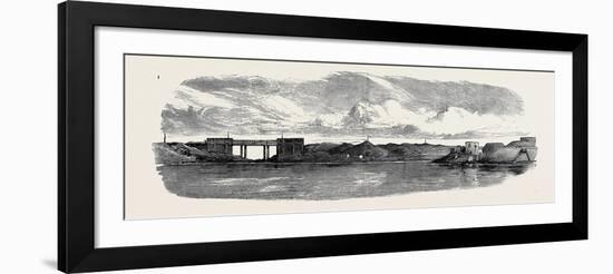 The War in Egypt: the Aboukir Forts; Railway Bridge on the Alexandria and Rosetta Line-null-Framed Giclee Print