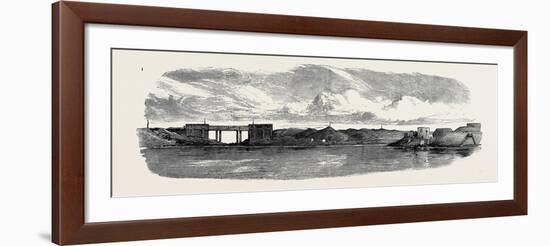 The War in Egypt: the Aboukir Forts; Railway Bridge on the Alexandria and Rosetta Line-null-Framed Giclee Print