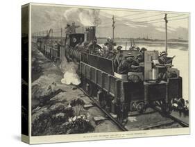 The War in Egypt, the Armoured Train, Front of the Train, with Nordenfeldt Gun-William Heysham Overend-Stretched Canvas