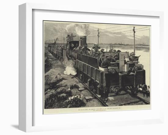 The War in Egypt, the Armoured Train, Front of the Train, with Nordenfeldt Gun-William Heysham Overend-Framed Giclee Print