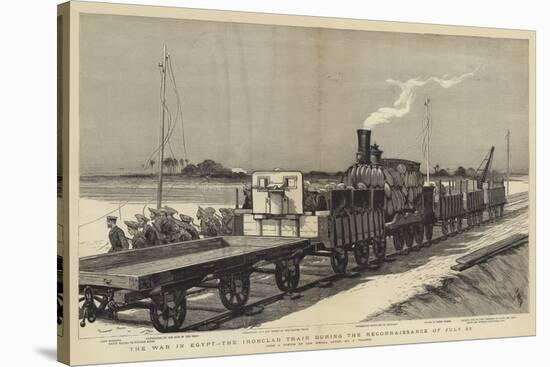 The War in Egypt, the Ironclad Train During the Reconnaissance of 28 July-Joseph Nash-Stretched Canvas