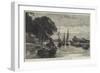 The War in Egypt, the Mahmoudieh Canal, Near Ramleh-Charles Auguste Loye-Framed Giclee Print