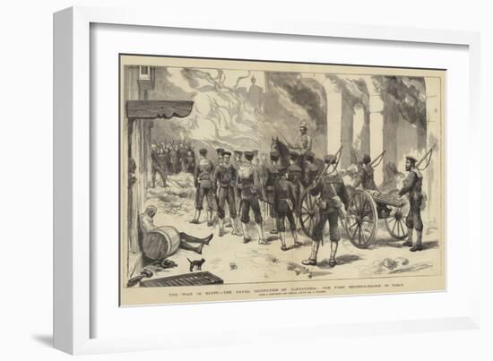 The War in Egypt, the Naval Occupation of Alexandria, the First Reconnaissance in Force-Frederic Villiers-Framed Giclee Print